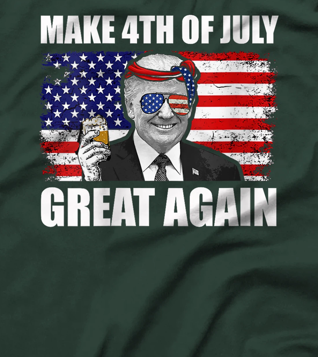 Womens Trump 2024 Make 4th of July Great Again Patriotic T-Shirt