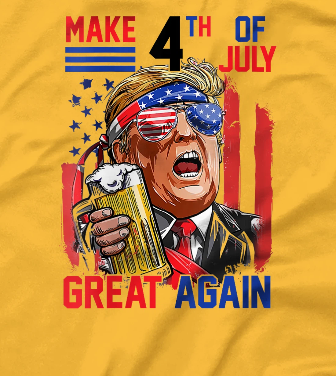 Womens Trump 2024 Make 4th of July Great Again Patriotic T-Shirt
