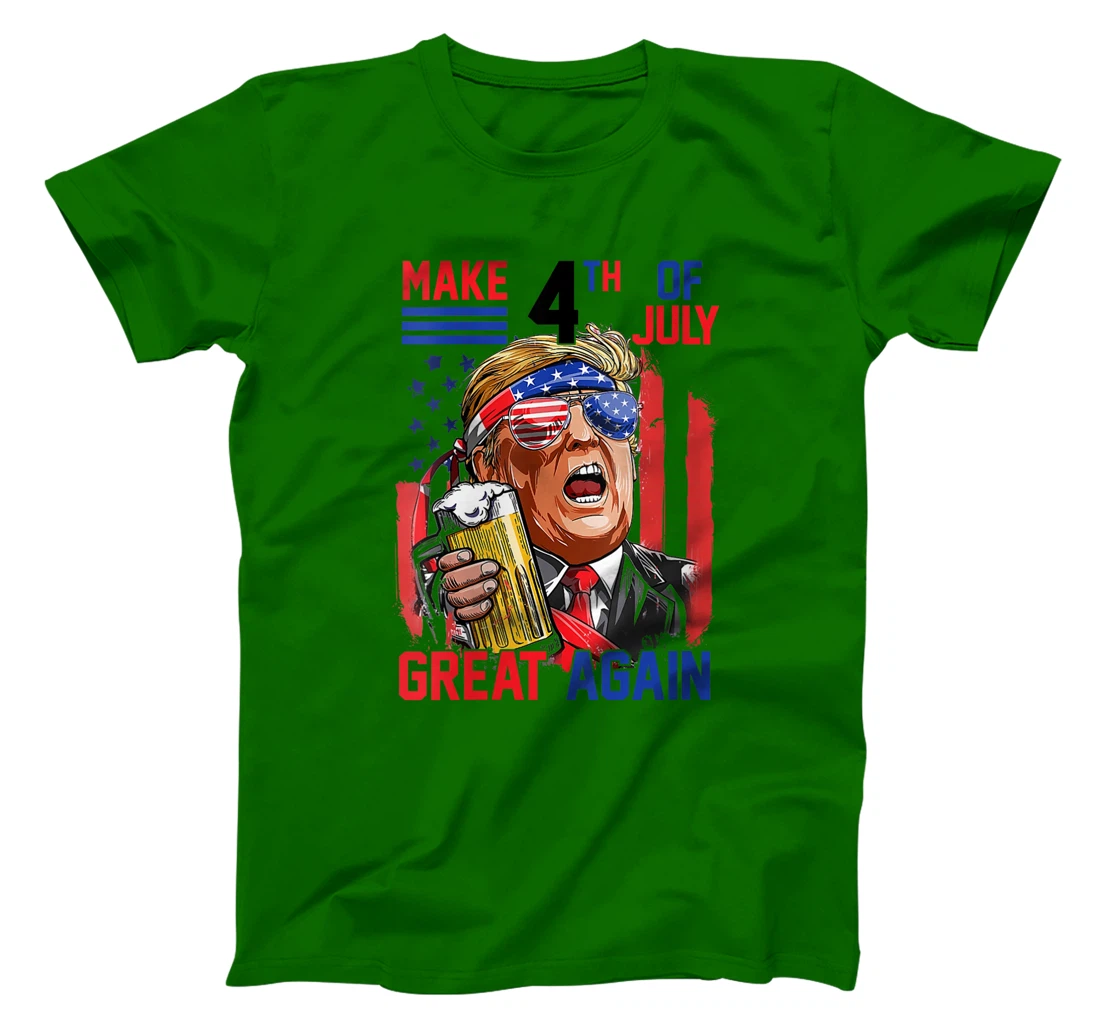 Womens Trump 2024 Make 4th of July Great Again Patriotic T-Shirt