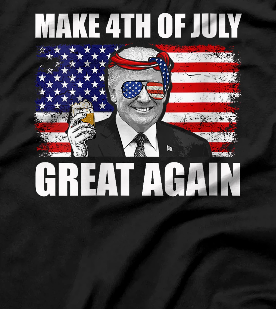 Womens Trump 2024 Make 4th of July Great Again Patriotic T-Shirt