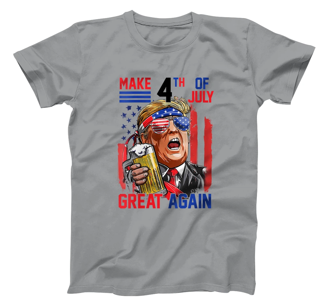 Womens Trump 2024 Make 4th of July Great Again Patriotic T-Shirt