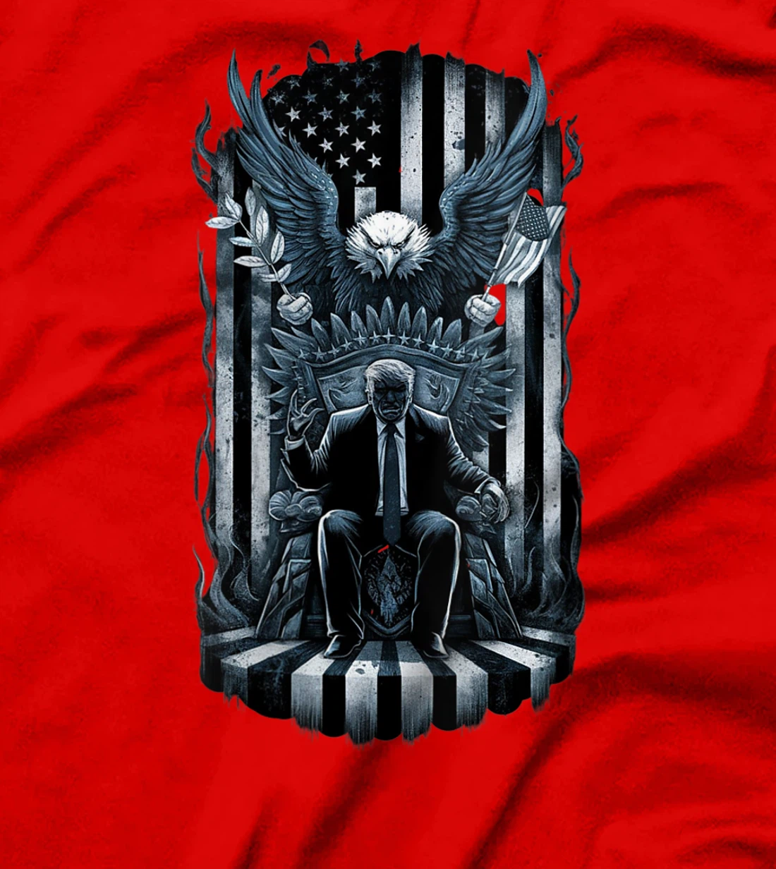 Womens Eagle America and the Trump Throne: The 2024 Election T-Shirt
