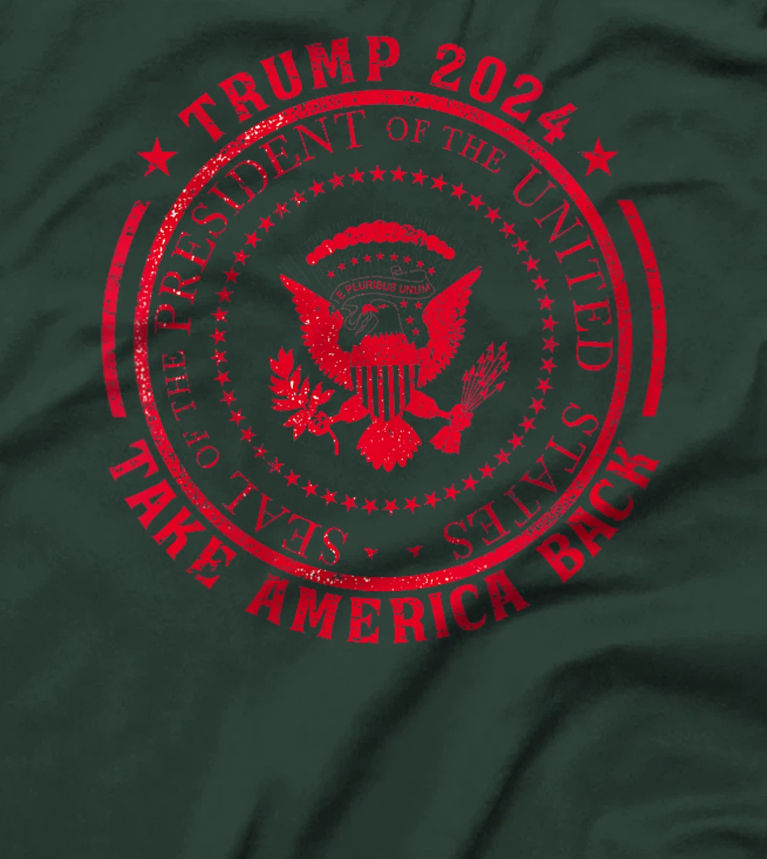 Womens Trump 2024 Take America Back Presidential Seal T-Shirt
