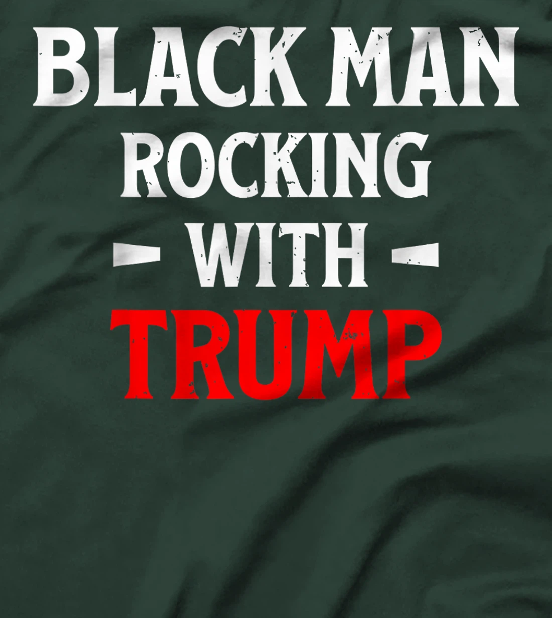 Black Man Rocking With Trump T-Shirt
