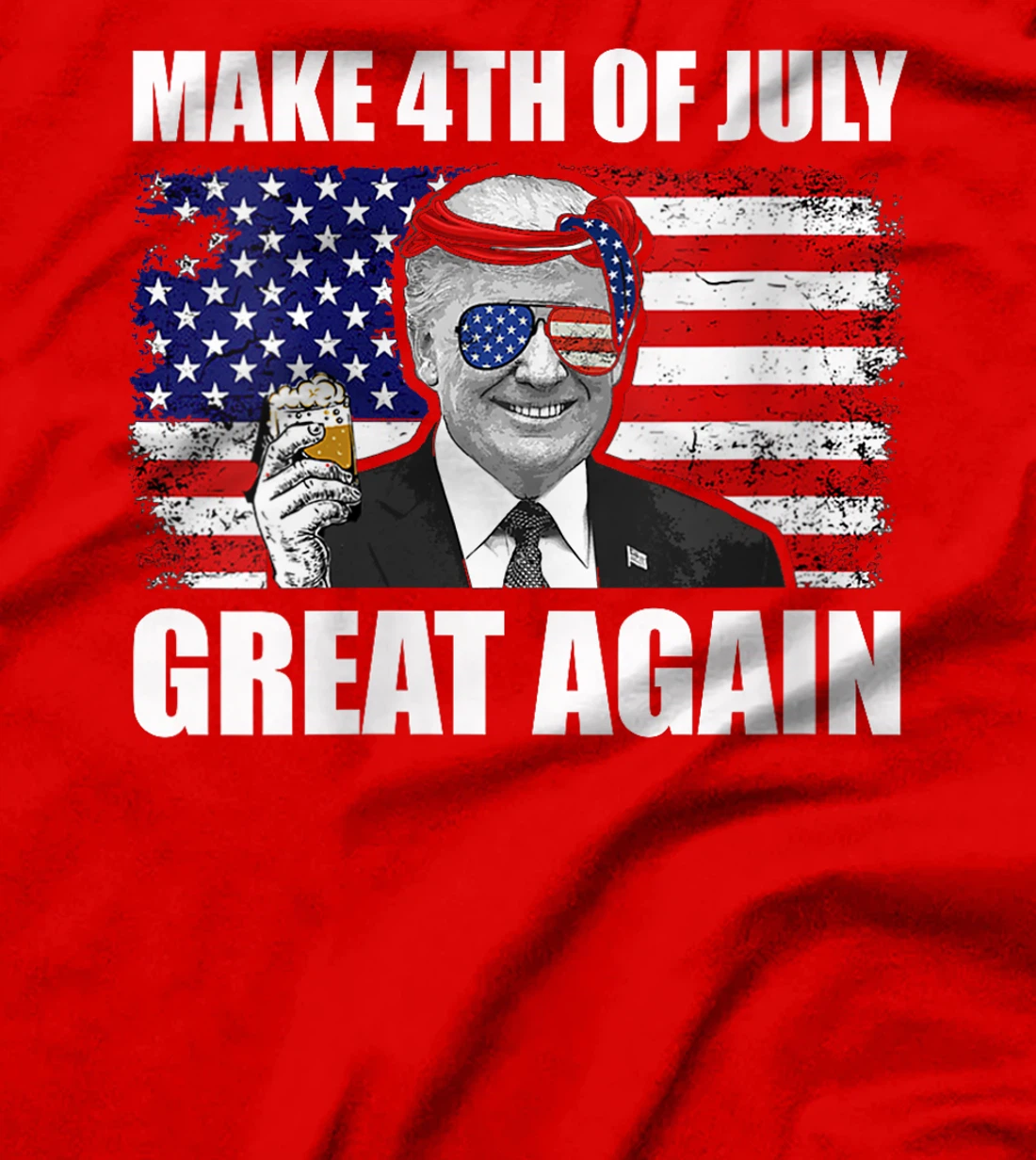 Womens Trump 2024 Make 4th of July Great Again Patriotic T-Shirt