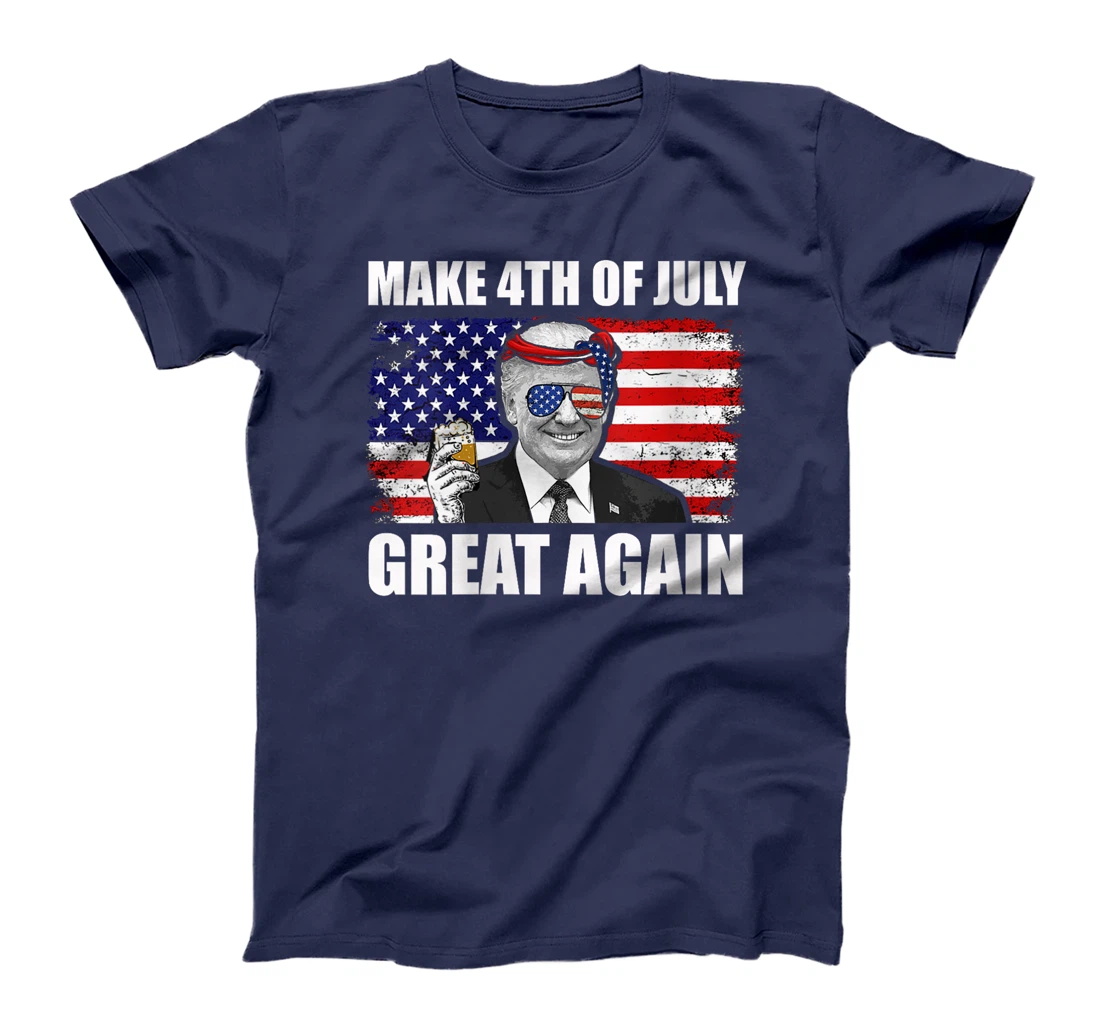 Womens Trump 2024 Make 4th of July Great Again Patriotic T-Shirt