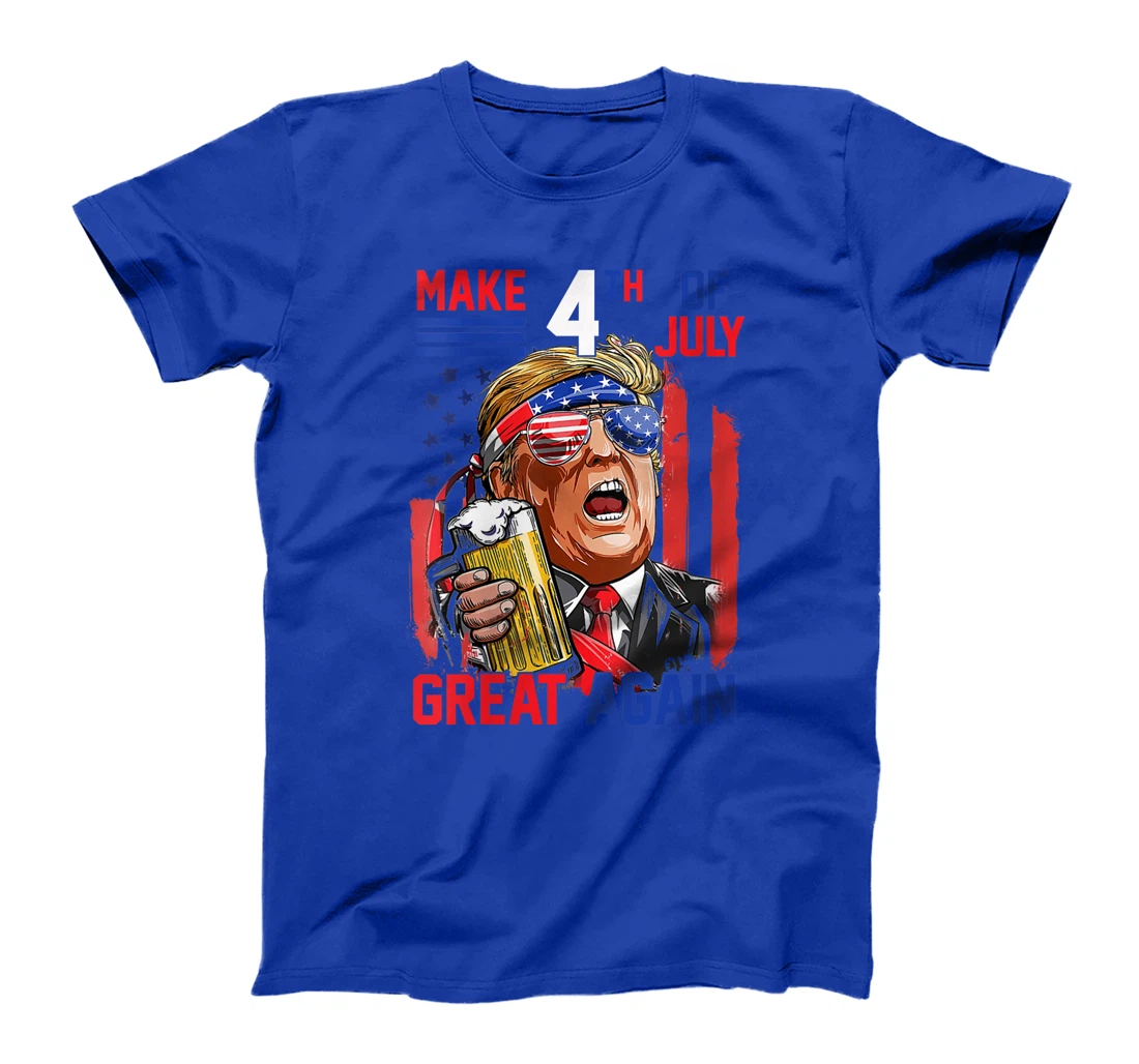 Womens Trump 2024 Make 4th of July Great Again Patriotic T-Shirt