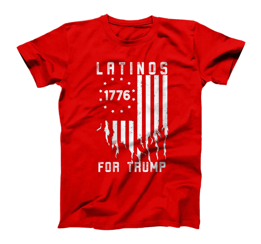 Womens Latinos for Trump 2024, Funny Election USA Flag T-Shirt