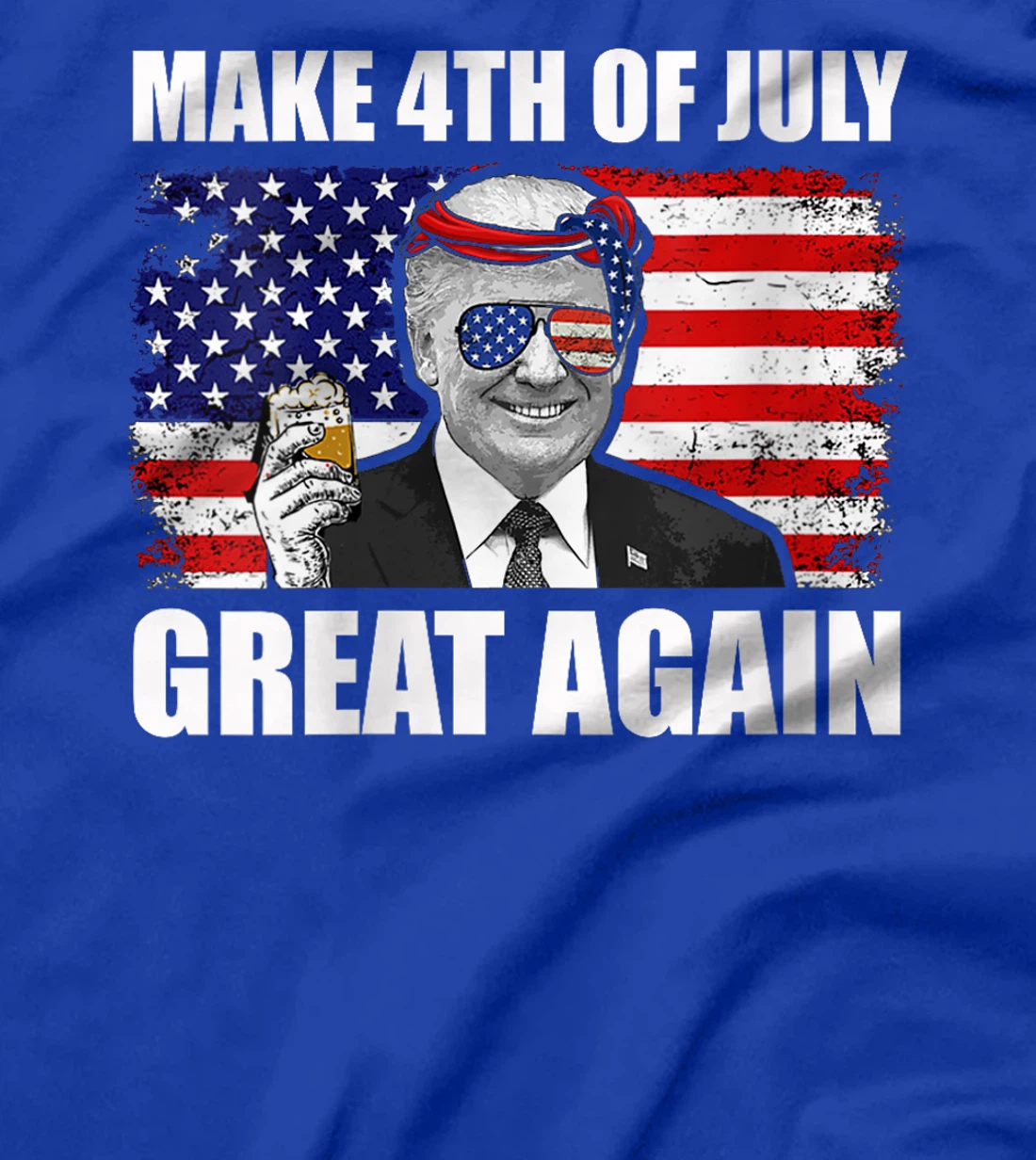 Womens Trump 2024 Make 4th of July Great Again Patriotic T-Shirt