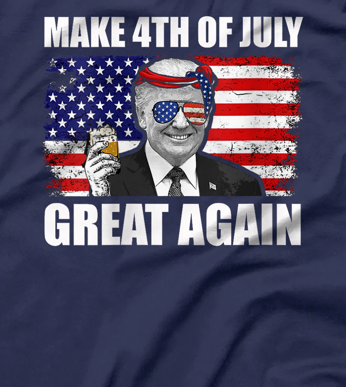 Womens Trump 2024 Make 4th of July Great Again Patriotic T-Shirt