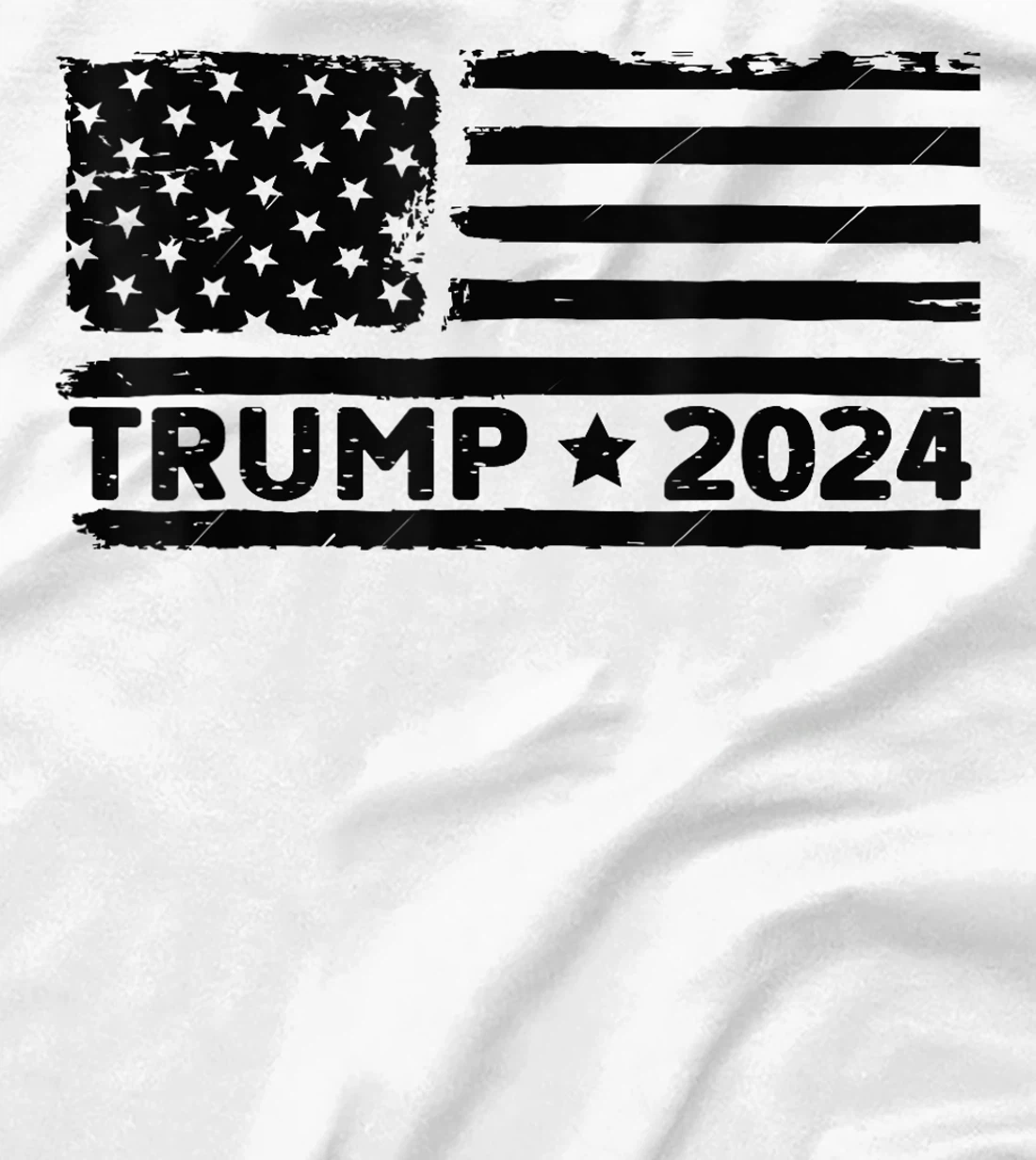 Womens Unique America Donald Trump 2024 Flag T-Shirt