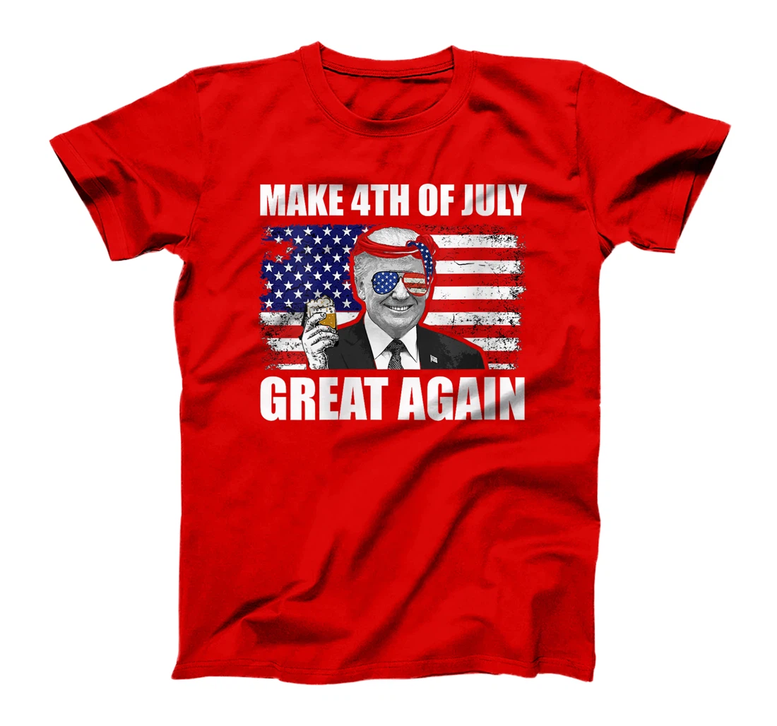 Womens Trump 2024 Make 4th of July Great Again Patriotic T-Shirt
