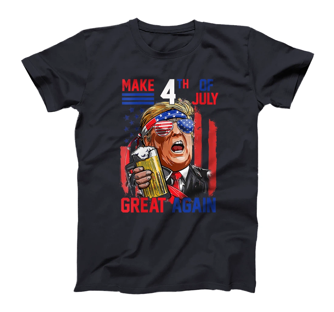 Womens Trump 2024 Make 4th of July Great Again Patriotic T-Shirt