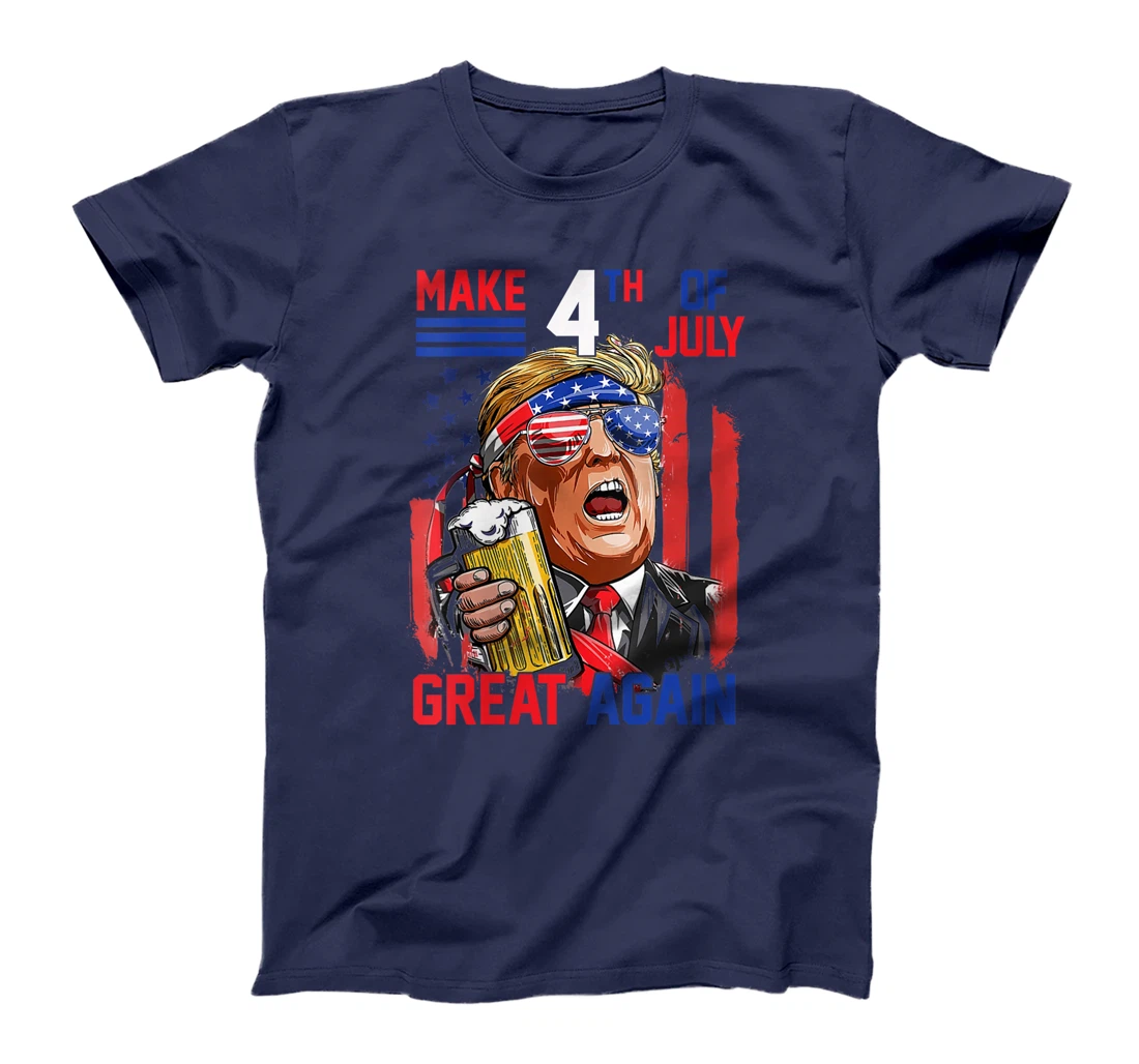Womens Trump 2024 Make 4th of July Great Again Patriotic T-Shirt