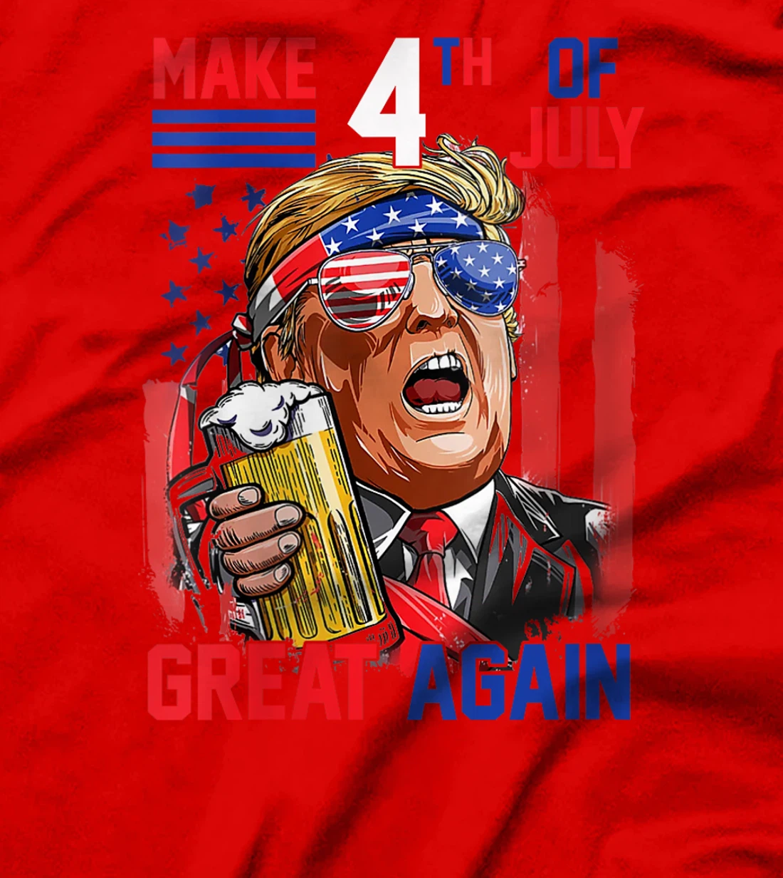 Womens Trump 2024 Make 4th of July Great Again Patriotic T-Shirt