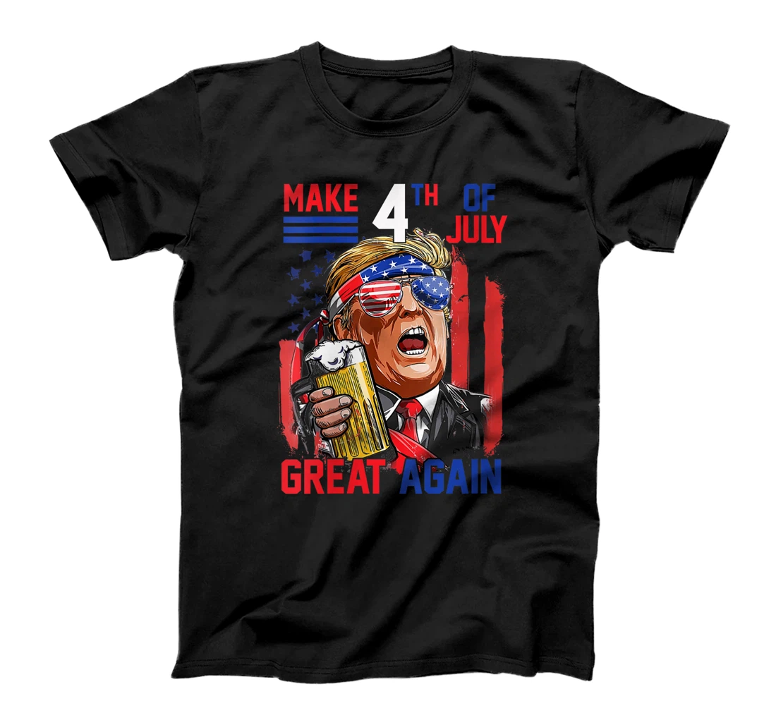 Womens Trump 2024 Make 4th of July Great Again Patriotic T-Shirt