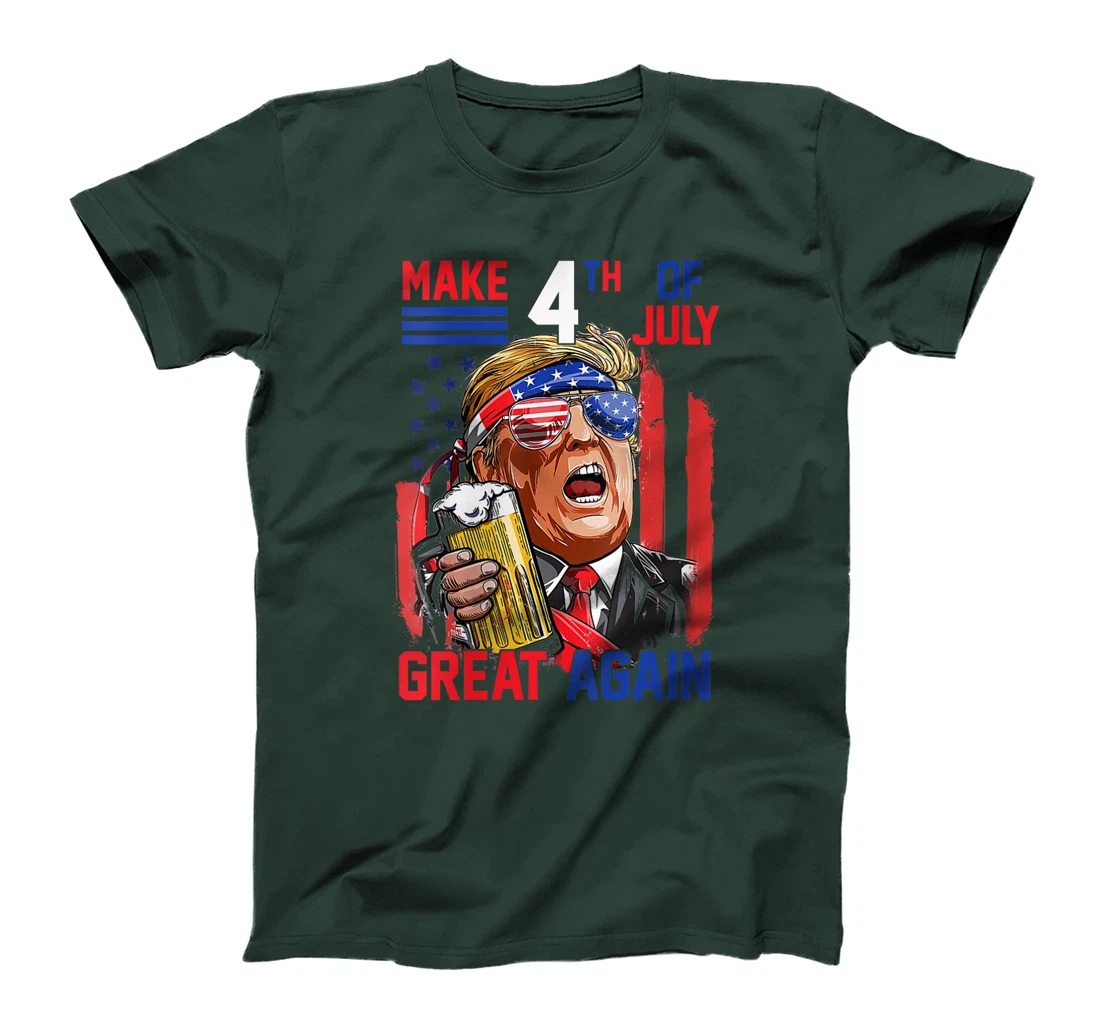 Womens Trump 2024 Make 4th of July Great Again Patriotic T-Shirt