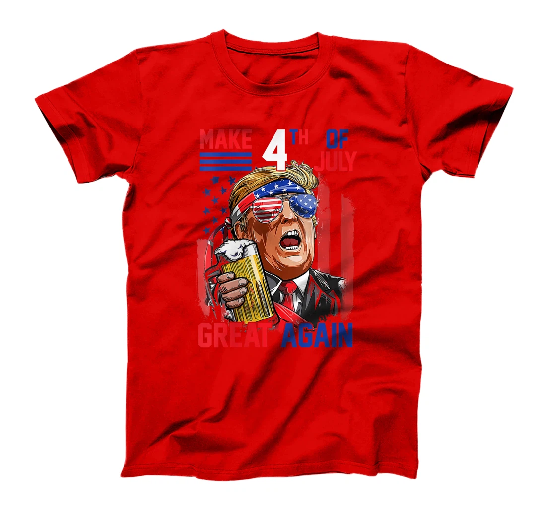 Womens Trump 2024 Make 4th of July Great Again Patriotic T-Shirt
