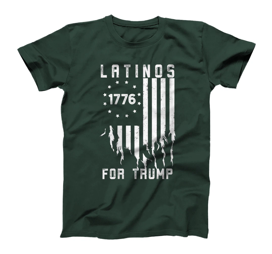 Womens Latinos for Trump 2024, Funny Election USA Flag T-Shirt