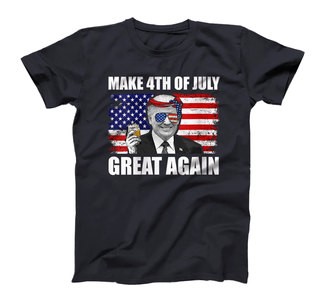 Womens Trump 2024 Make 4th of July Great Again Patriotic T-Shirt