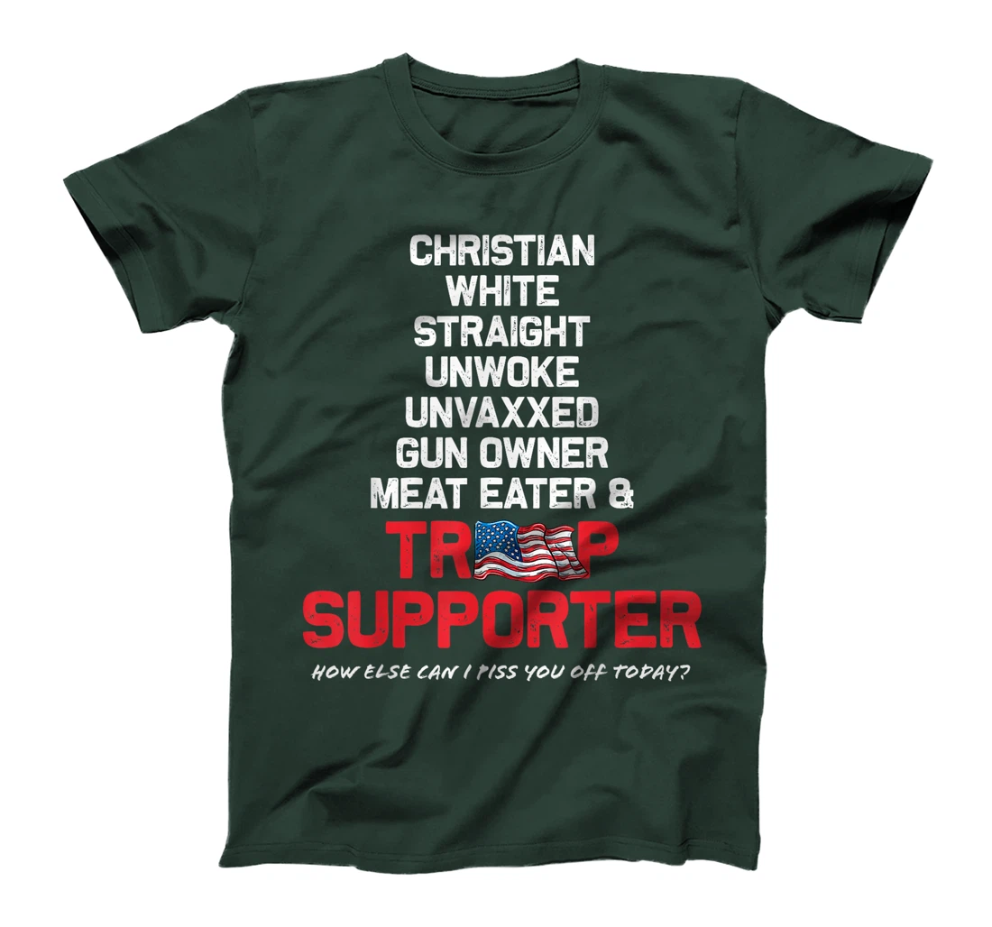 Donald Trump Christian White Straight Republican Unvaxxed T-Shirt