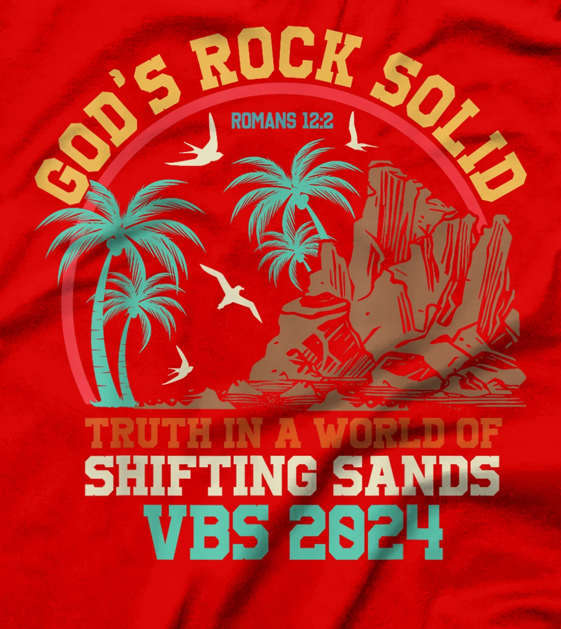 God's Rock Solid Vacation Bible School VBS 2024 Summer Camp T-Shirt
