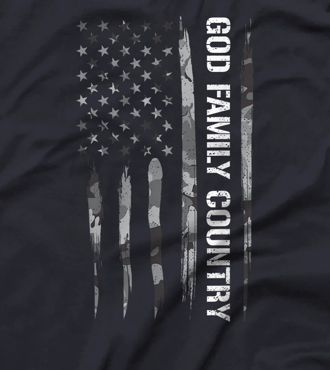 Faith: God Family Country - American Flag T-Shirt