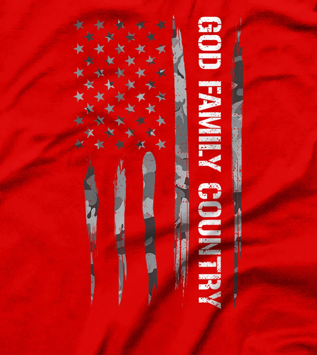 Faith: God Family Country - American Flag T-Shirt