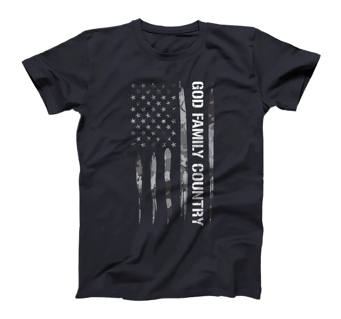 Faith: God Family Country - American Flag T-Shirt