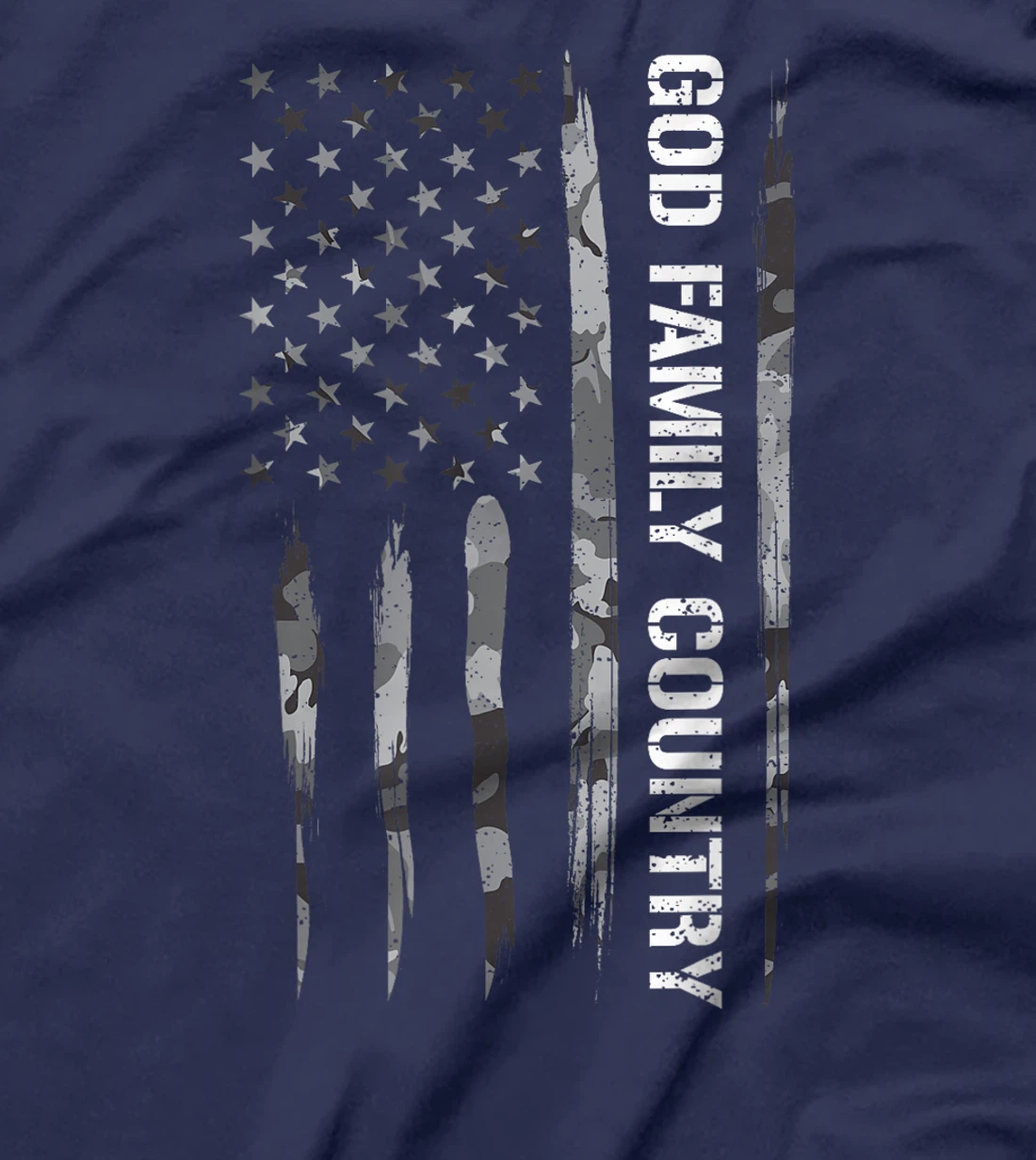 Faith: God Family Country - American Flag T-Shirt