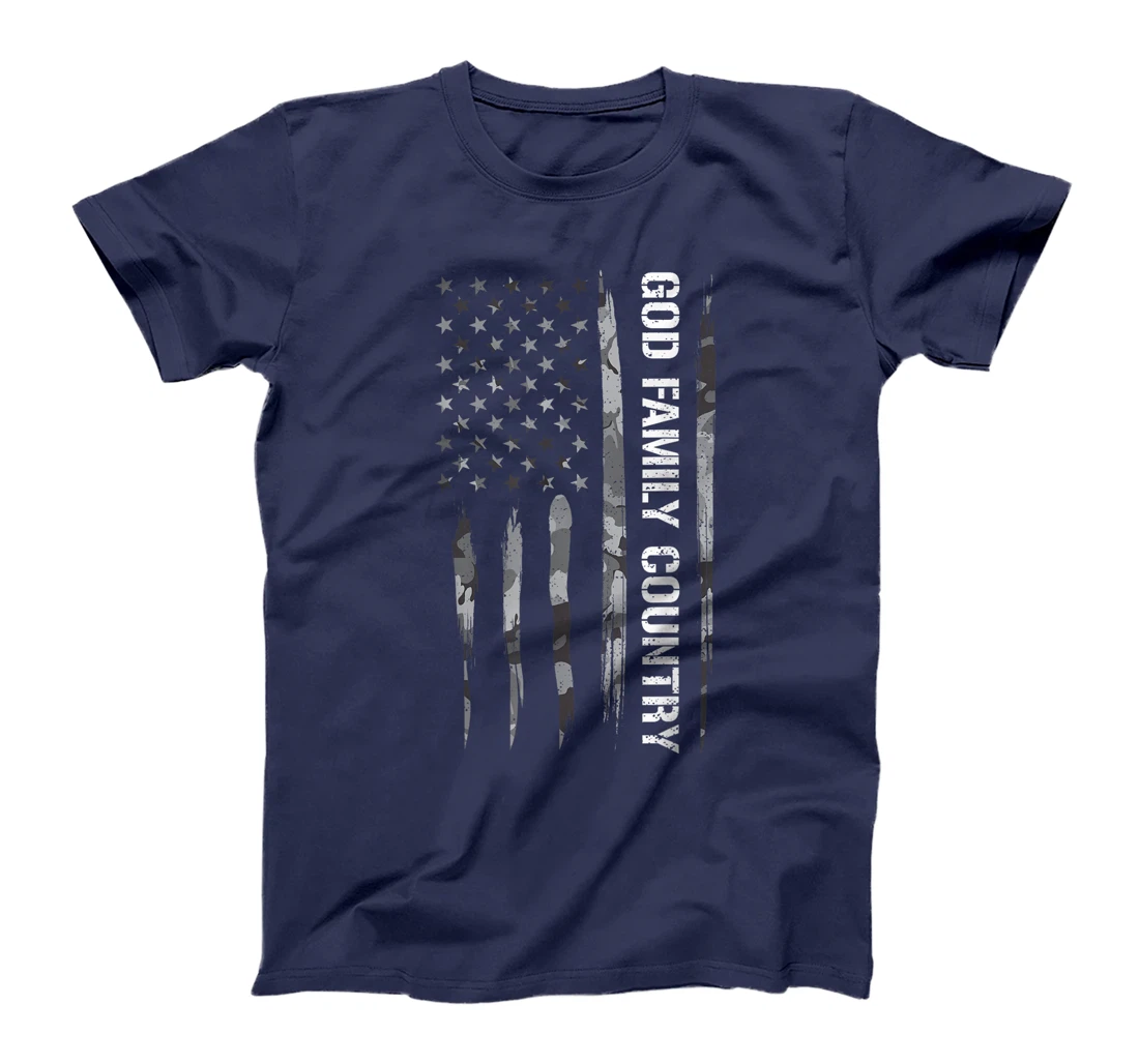 Faith: God Family Country - American Flag T-Shirt