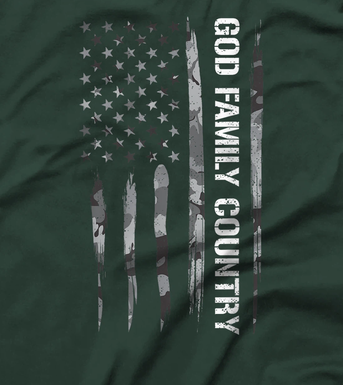 Faith: God Family Country - American Flag T-Shirt