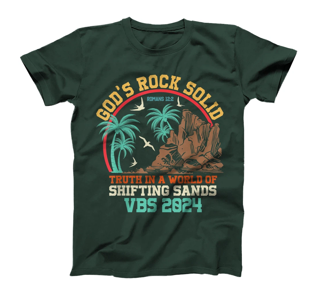 God's Rock Solid Vacation Bible School VBS 2024 Summer Camp T-Shirt