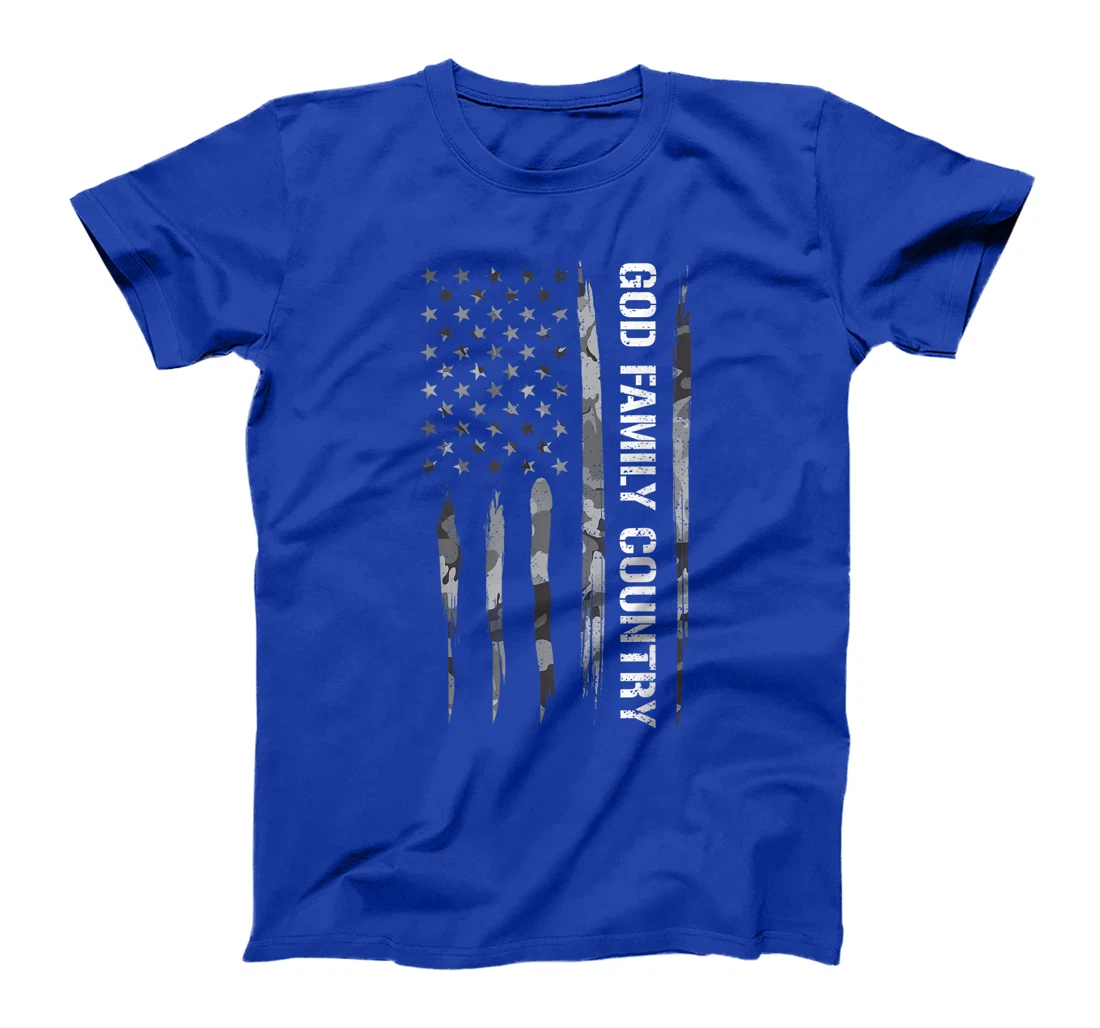 Faith: God Family Country - American Flag T-Shirt