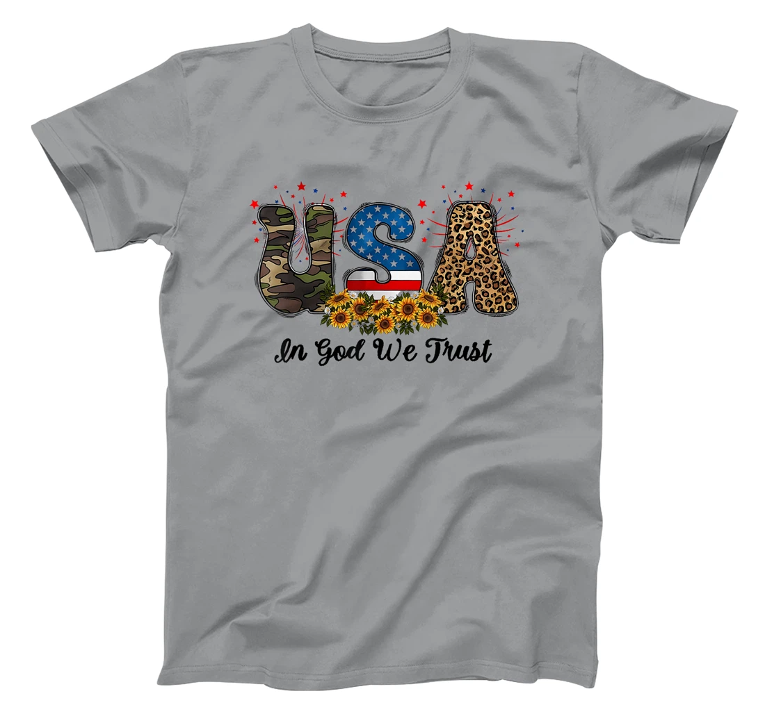 USA In God We Trust America Flag 4th of July Patriotic Day T-Shirt