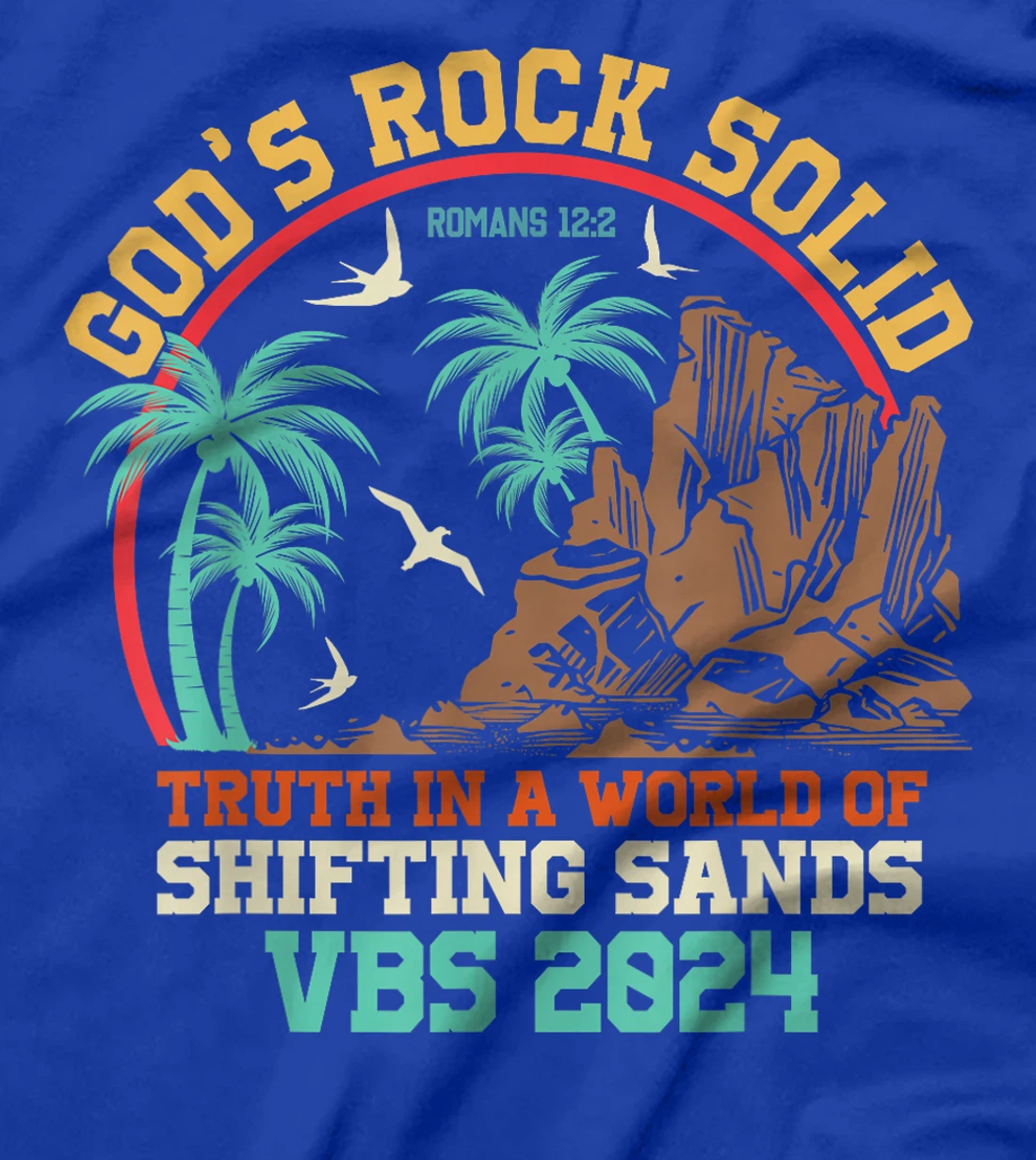 God's Rock Solid Vacation Bible School VBS 2024 Summer Camp T-Shirt