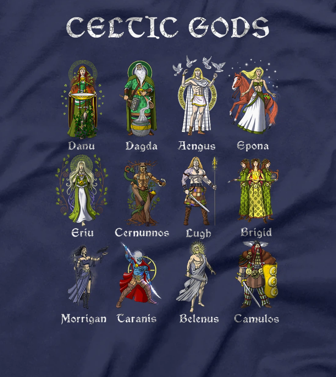 Celtic Mythology Gods Norse Viking Warriors Pagan Nordic T-Shirt