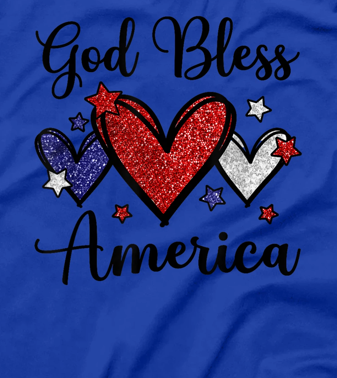 God Bless America Patriotic USA Flag Colors For Christians T-Shirt