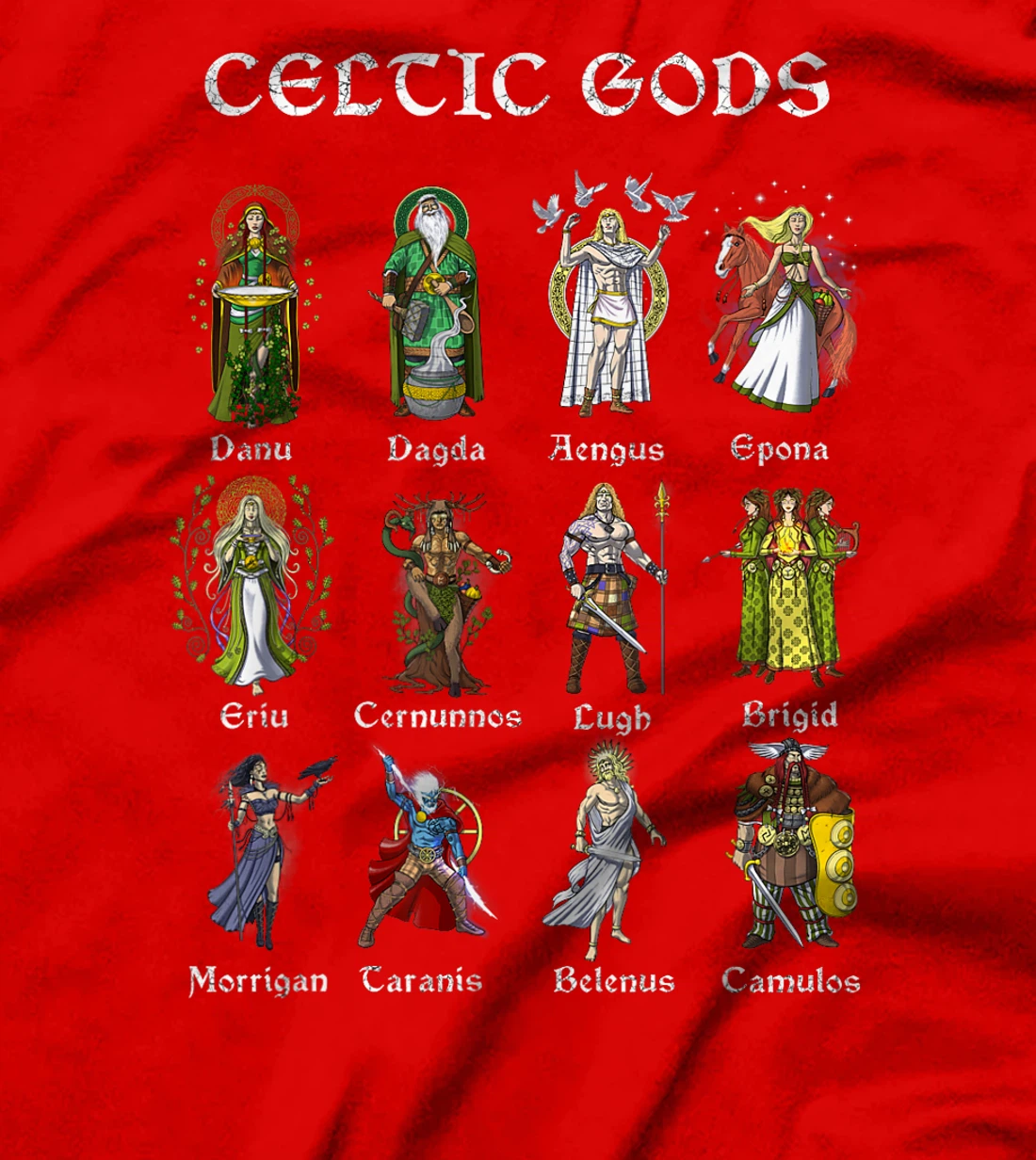 Celtic Mythology Gods Norse Viking Warriors Pagan Nordic T-Shirt