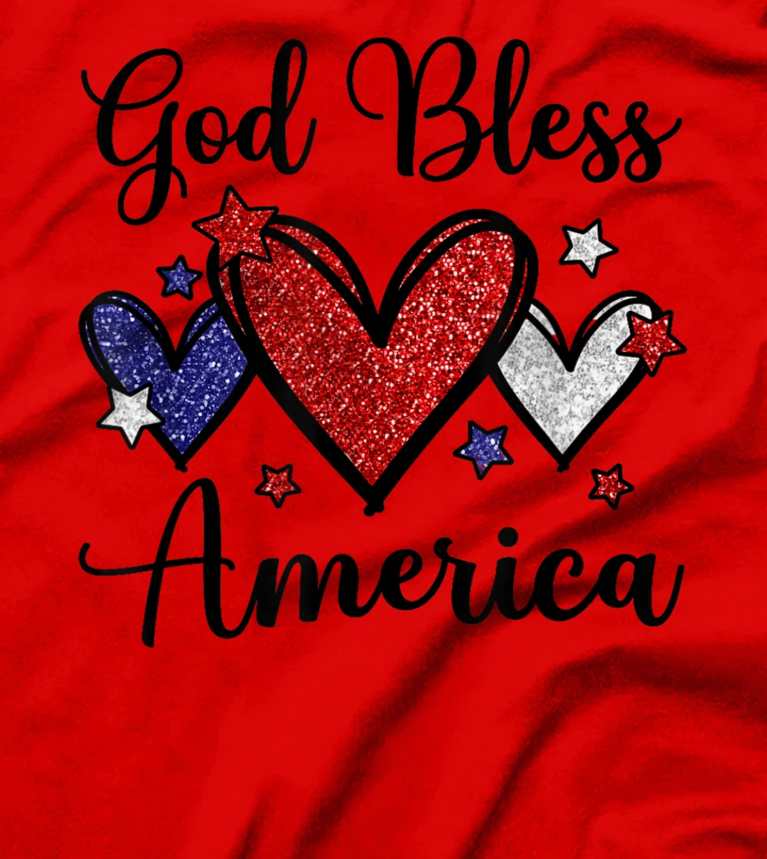 God Bless America Patriotic USA Flag Colors For Christians T-Shirt
