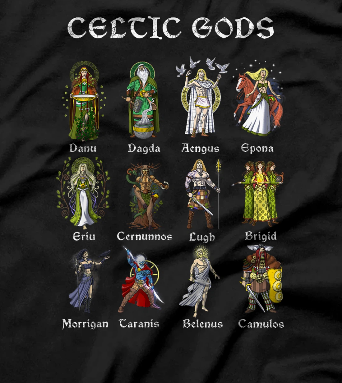 Celtic Mythology Gods Norse Viking Warriors Pagan Nordic T-Shirt