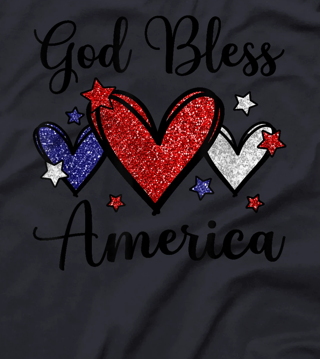 God Bless America Patriotic USA Flag Colors For Christians T-Shirt