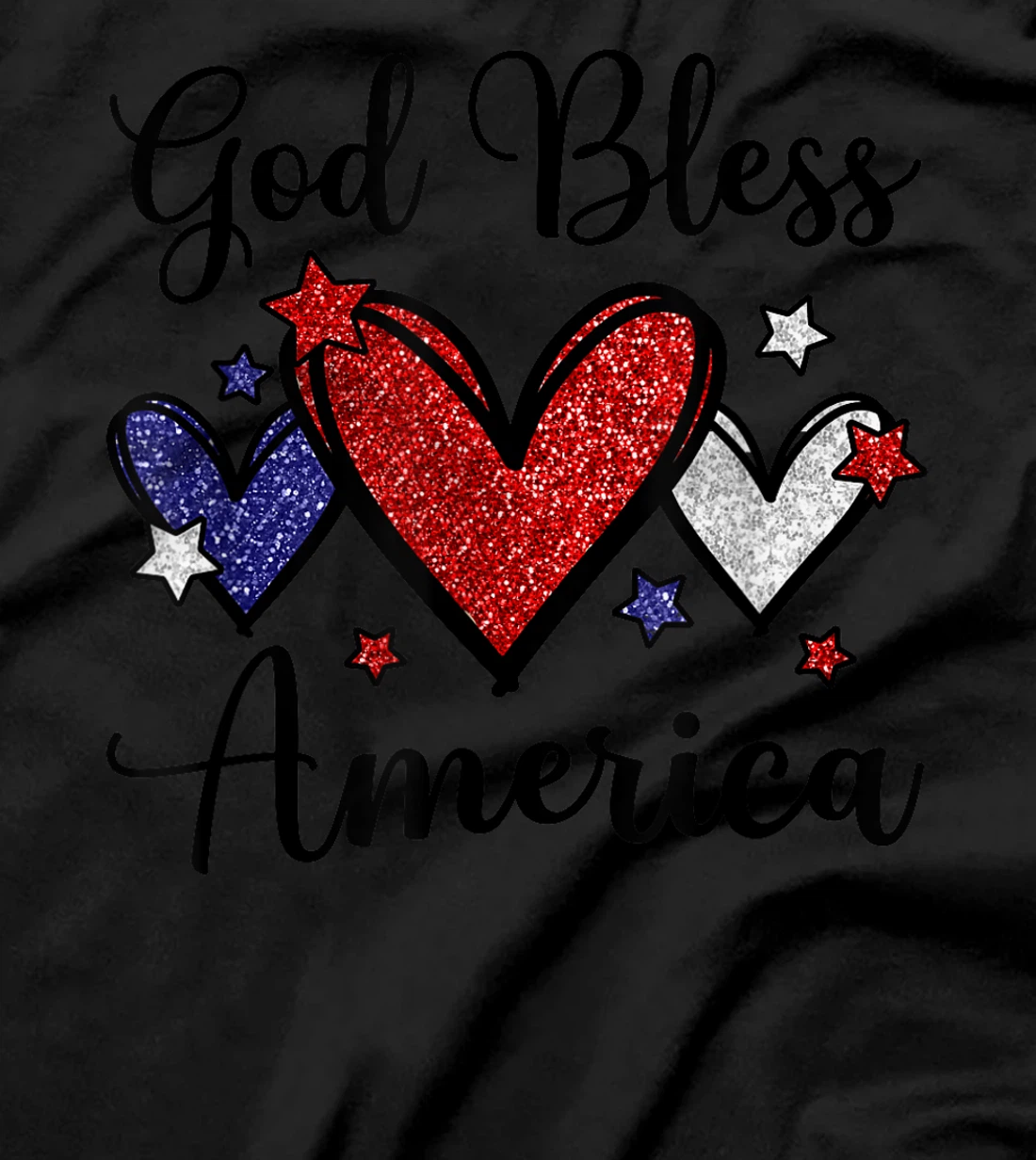 God Bless America Patriotic USA Flag Colors For Christians T-Shirt