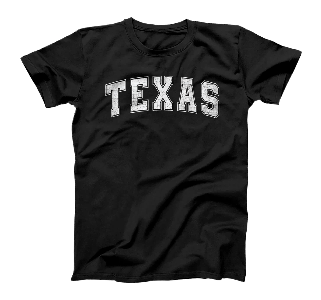 Texas State Retro White Varsity Vintage Text T-Shirt
