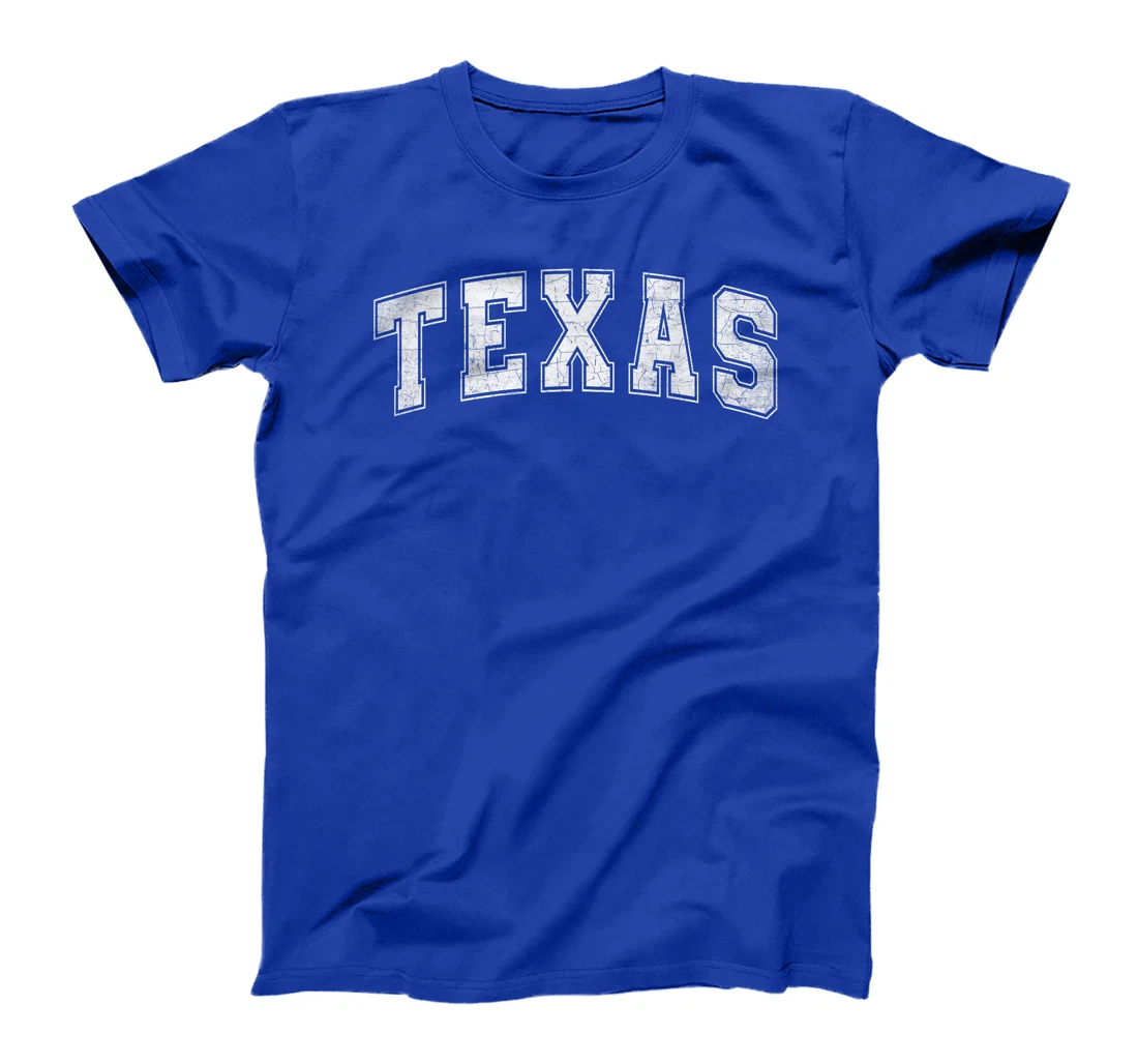 Texas State Retro White Varsity Vintage Text T-Shirt