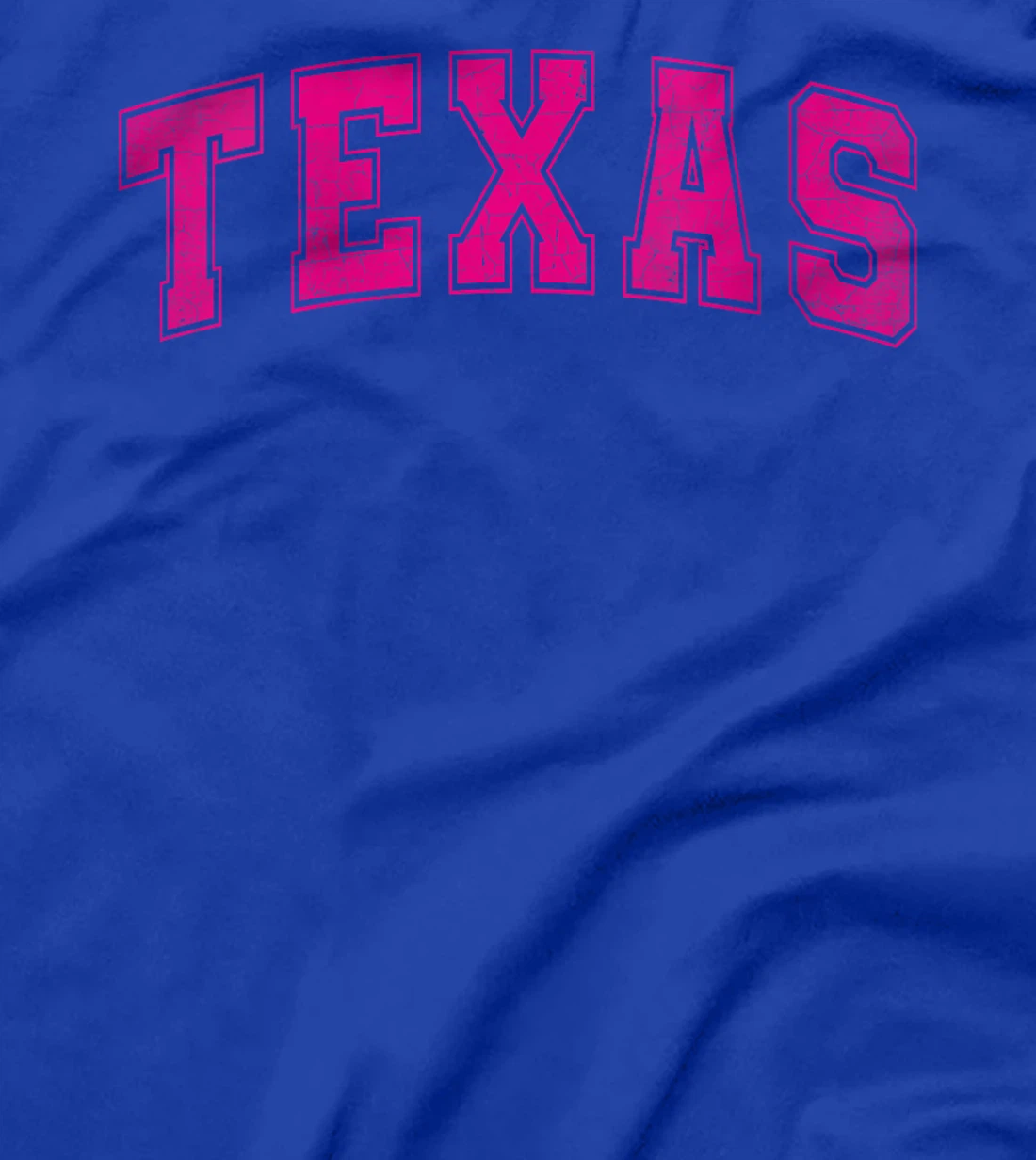 Womens Texas State Retro Pink Varsity Vintage Text T-Shirt