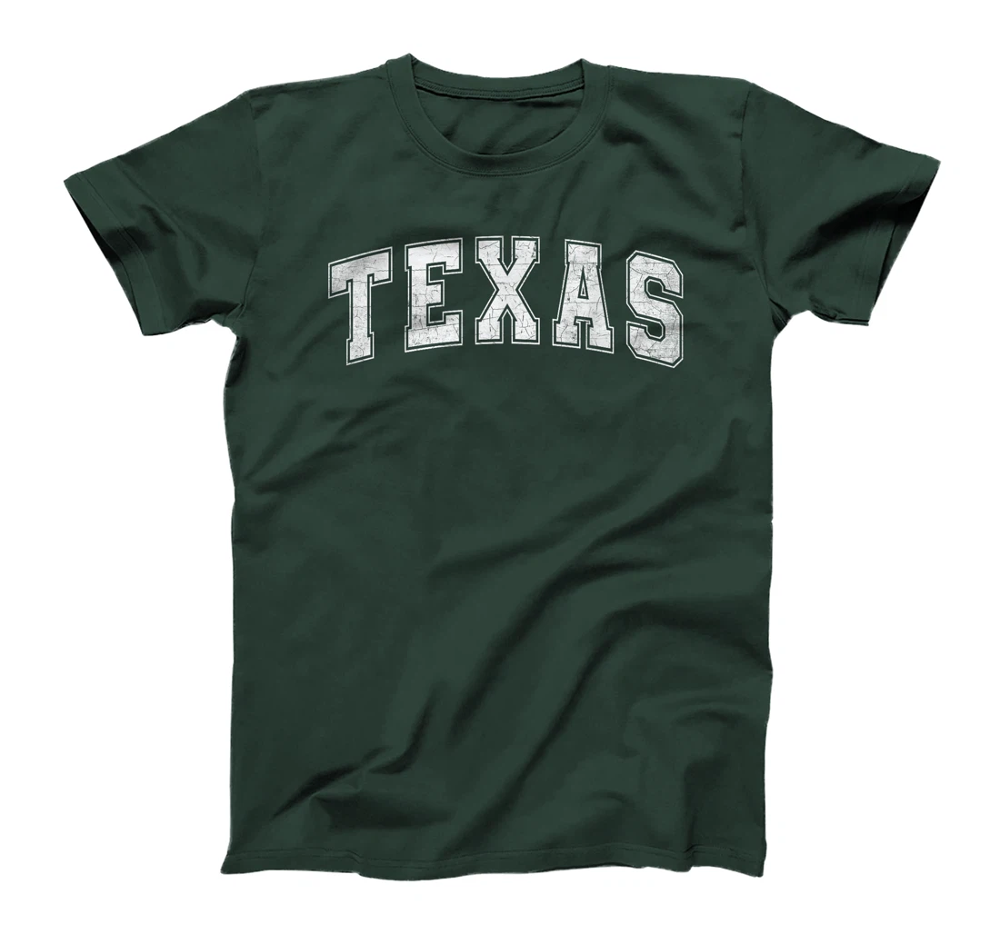 Texas State Retro White Varsity Vintage Text T-Shirt