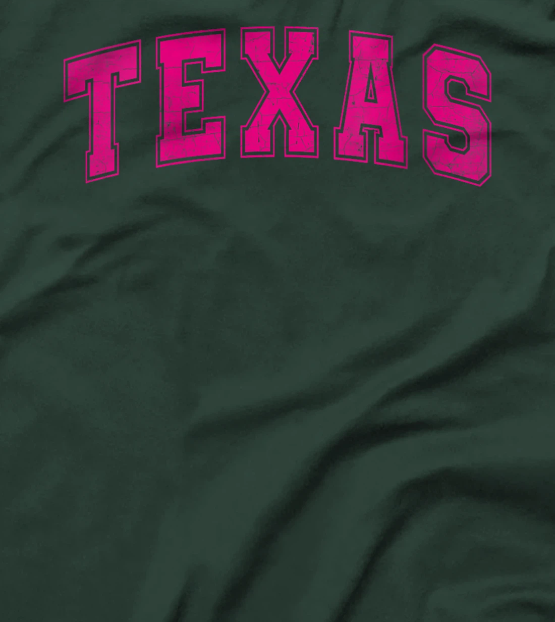 Womens Texas State Retro Pink Varsity Vintage Text T-Shirt