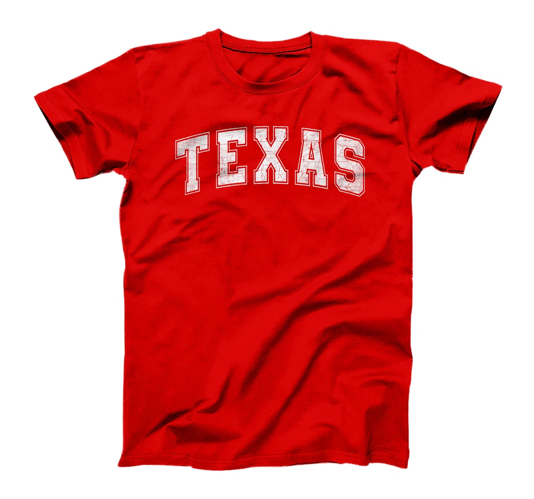 Texas State Retro White Varsity Vintage Text T-Shirt