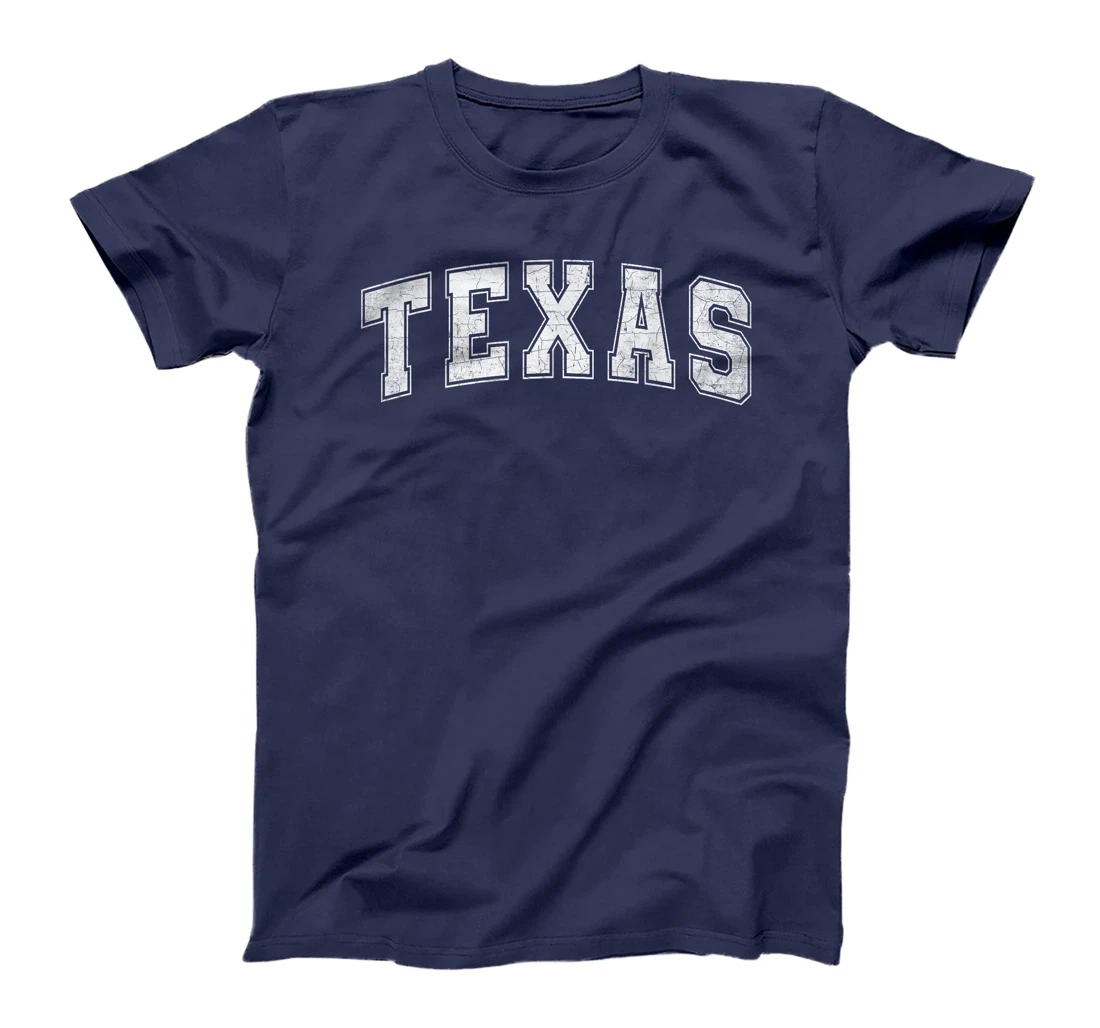 Texas State Retro White Varsity Vintage Text T-Shirt